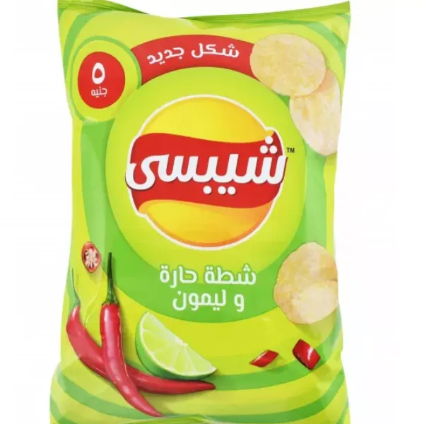 شيبسي 5 جنيه شطه ولمون
